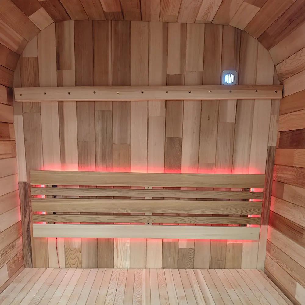 Red Cedar Outdoor Square Traditional Steam Sauna – Premium Home Wellness & Relaxation