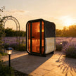 Carbonized Spruce Outdoor Traditional Steam Sauna 1–2 Person 6kW Heater