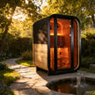 Carbonized Spruce Outdoor Traditional Steam Sauna 1–2 Person 6kW Heater