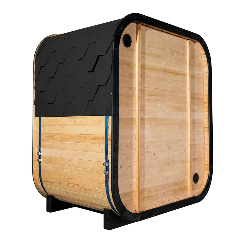 4 Person Carbonized Spruce Outdoor Steam Sauna with 6kW Heater