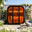 4 Person Carbonized Spruce Outdoor Steam Sauna with 6kW Heater