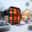 4 Person Carbonized Spruce Outdoor Steam Sauna with 6kW Heater