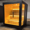 4–6 Person Outdoor Sauna in Black Spruce with 6kW Heater