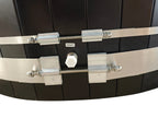 Black Oval Red Cedar Ice Bath Tub | Cold Plunge Spa Barrel for Athlete Recovery & Home Spa
