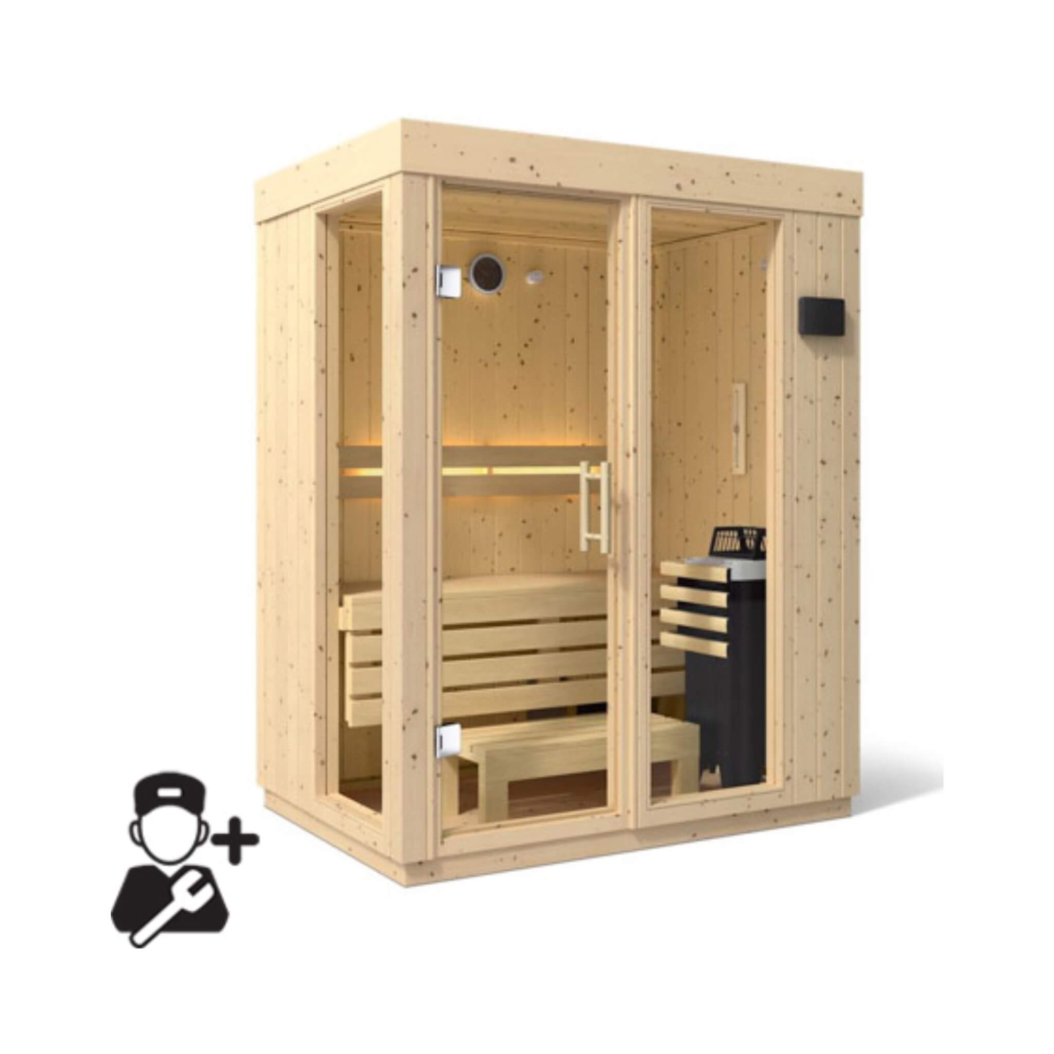 Kohler Indoor Sauna Kit Scandinavian Spruce 2 to 5 Person