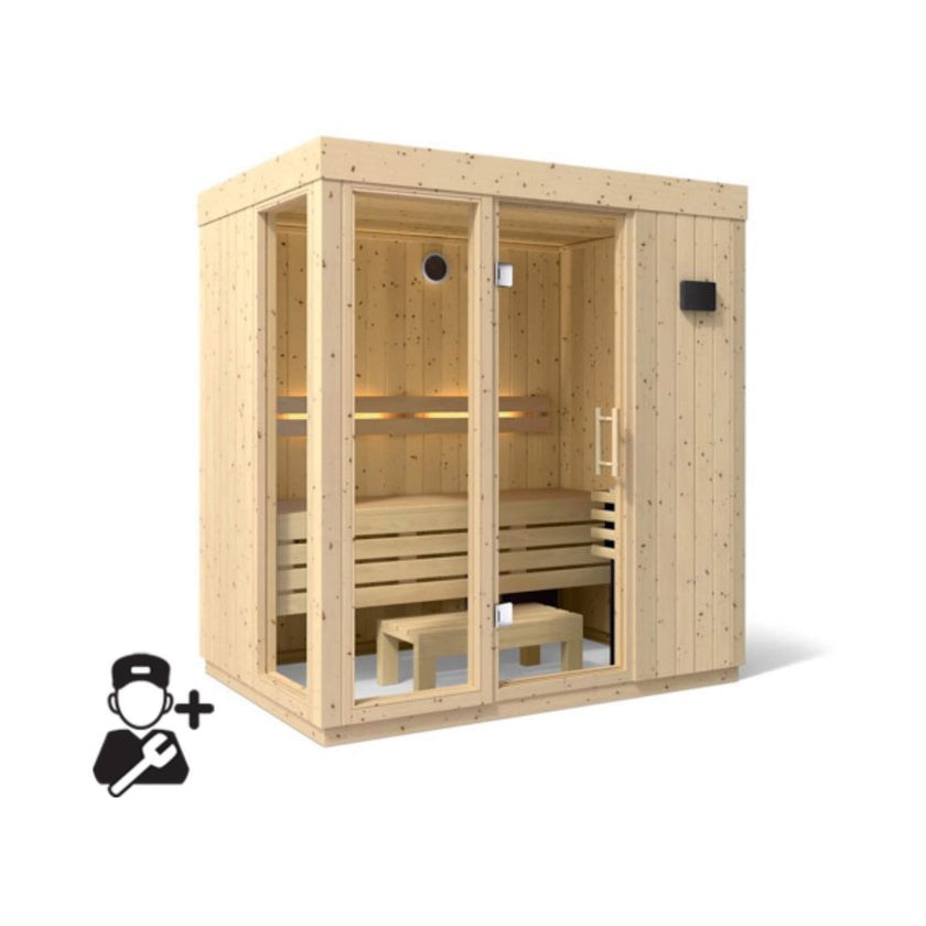 Kohler Indoor Sauna Kit Scandinavian Spruce 2 to 5 Person