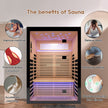 Thermora Luxury 2 Person Canadian Hemlock Far Infrared Home Sauna