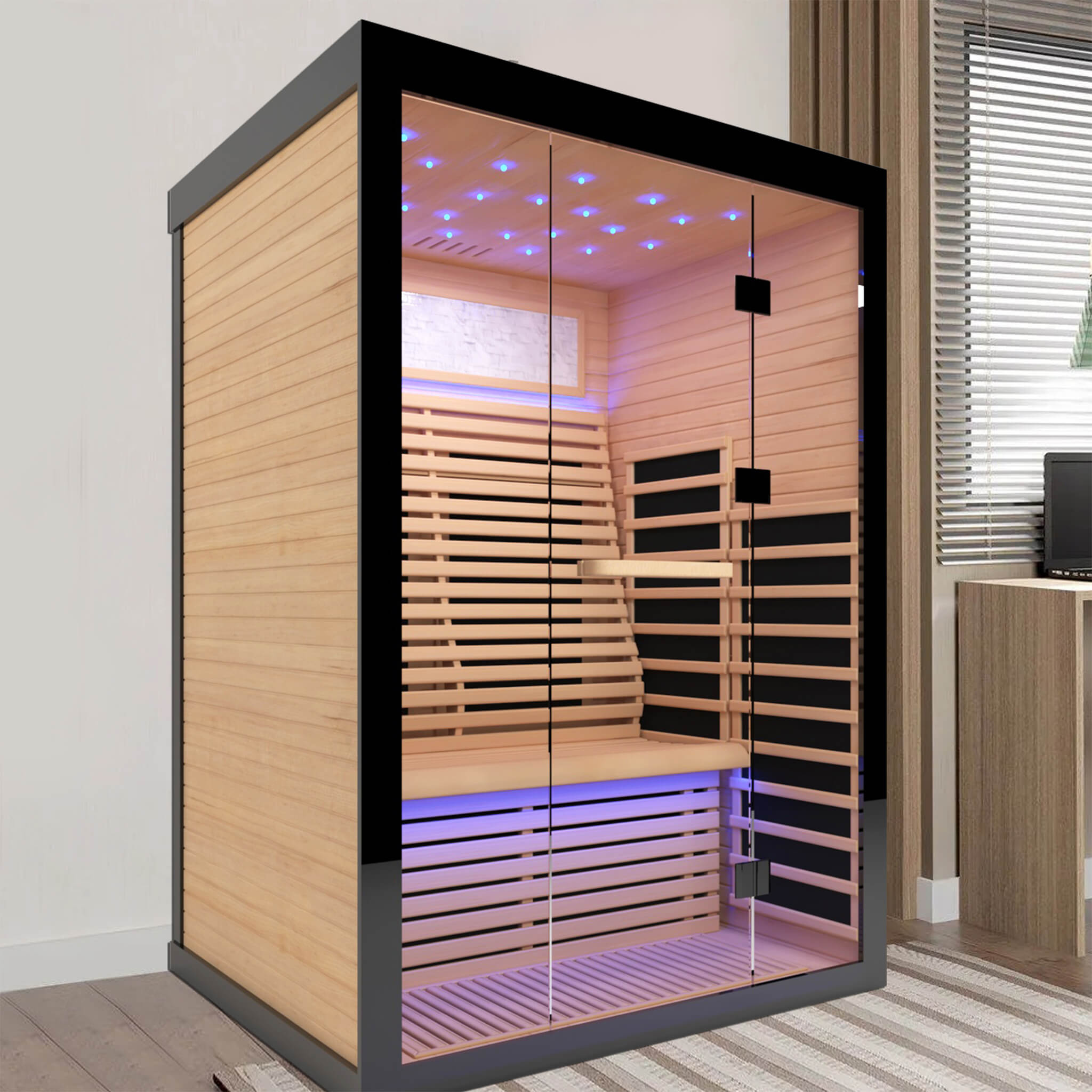 Thermora Luxury 2 Person Canadian Hemlock Far Infrared Home Sauna