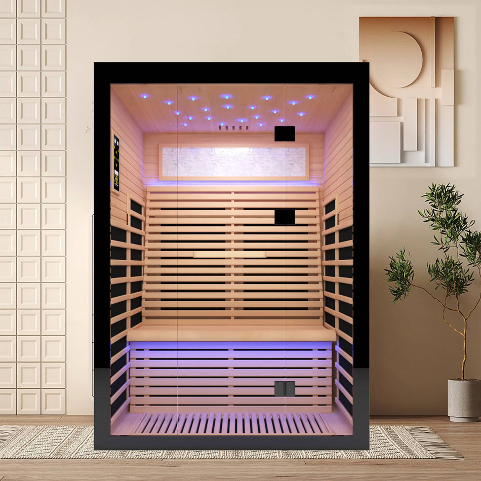 Thermora Luxury 2 Person Canadian Hemlock Far Infrared Home Sauna