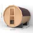 Premium All Weather Outdoor Pinewood Barrel Sauna Kit