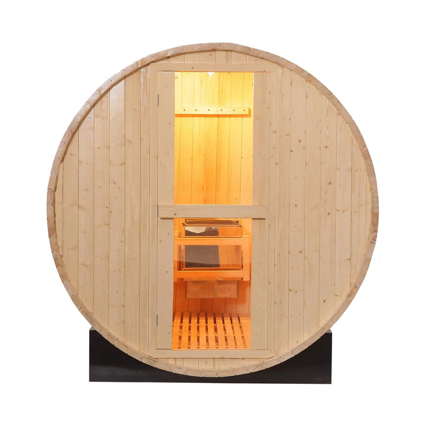 Premium All Weather Outdoor Pinewood Barrel Sauna Kit
