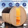 Premium All Weather Outdoor Pinewood Barrel Sauna Kit