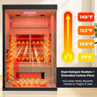 Thermora Premium 2 Person Infrared Sauna with Red Light and Himalayan Salt
