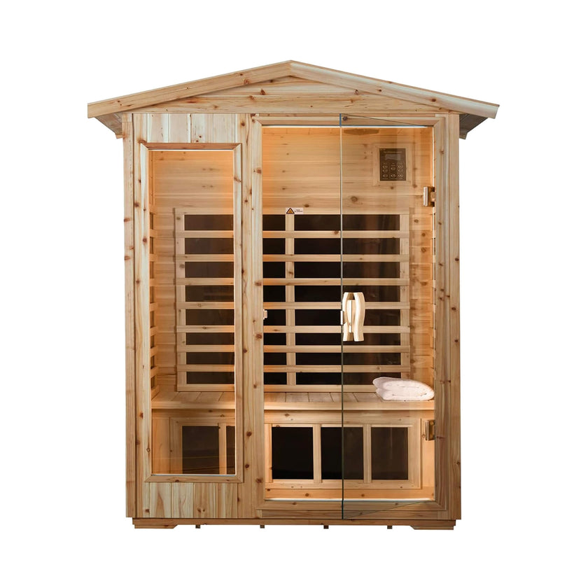 Thermora 2 Person Indoor Outdoor Far Infrared Low EMF Hemlock Sauna
