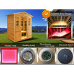 Bluetooth Premium 3 Person Outdoor Full Spectrum Low EMF Infrared Sauna With LED Reading Light