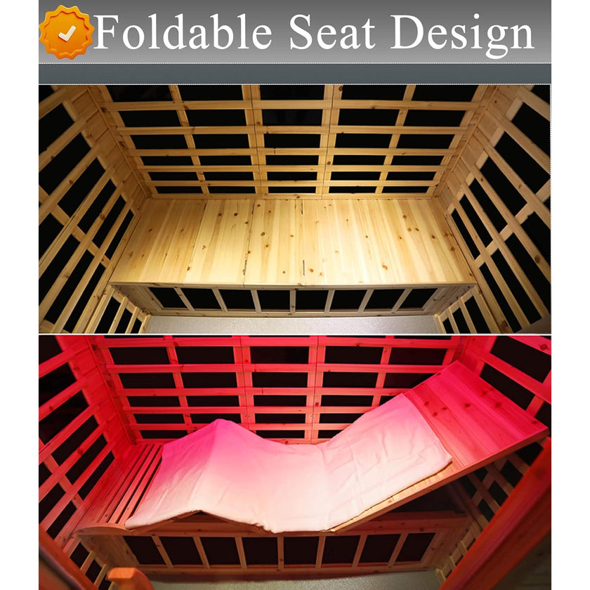 Bluetooth Premium 3 Person Outdoor Full Spectrum Low EMF Infrared Sauna With LED Reading Light