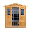 Bluetooth Premium 3 Person Outdoor Full Spectrum Low EMF Infrared Sauna With LED Reading Light