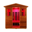 Bluetooth Premium 3 Person Outdoor Mahogany Far Infrared Sauna