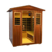 Thermora 4 Person Outdoor Mahogany Far Infrared Sauna Full Spectrum Low EMF & Bluetooth