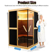 Thermora Large Hemlock 2 Person V Shaped Far Infrared Sauna Room