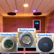 Thermora 1 Person Outdoor Red Cedar Infrared Sauna with Low EMF & Bluetooth