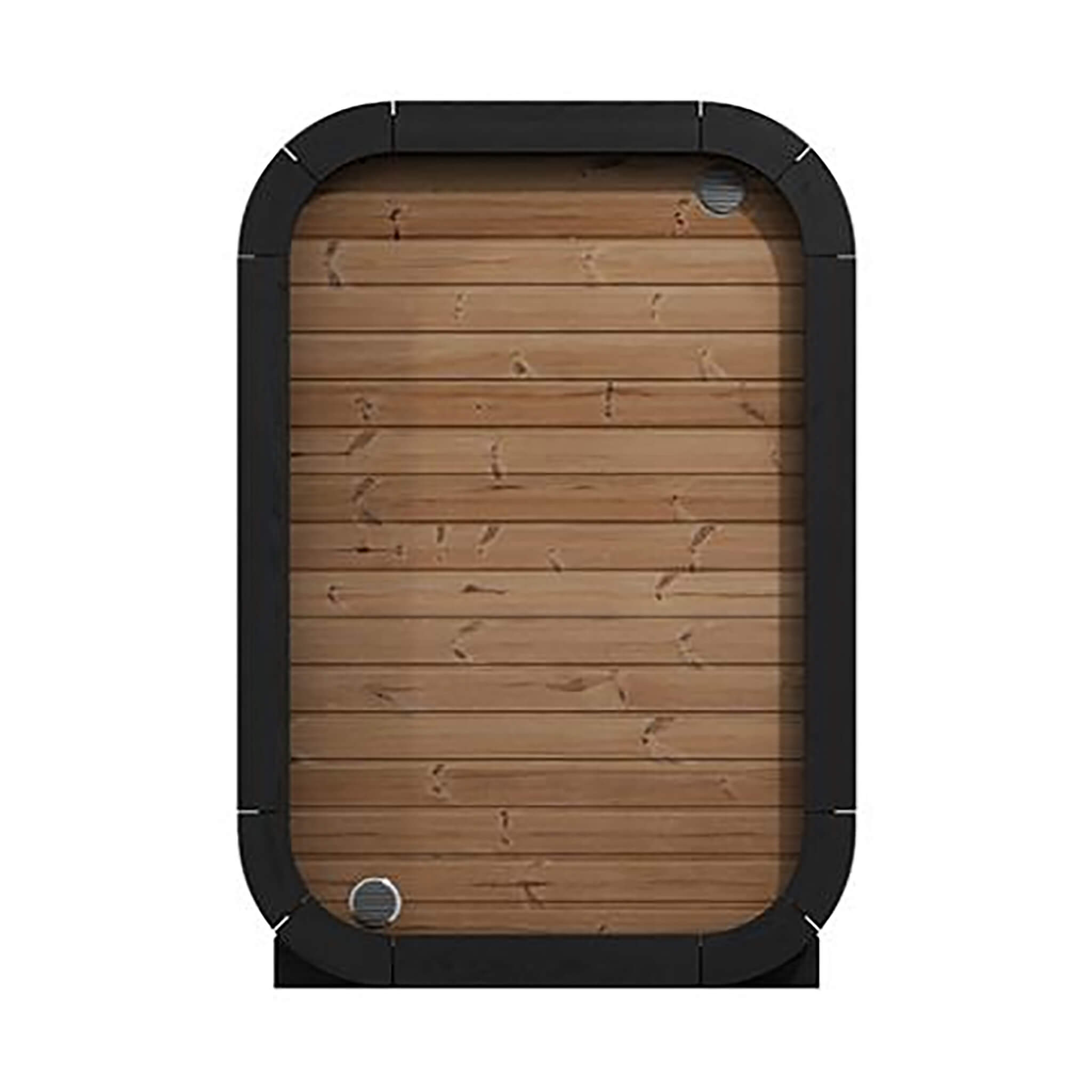 SaunaLife 2 Person Outdoor Sauna Cube Series Glass Front Thermo Wood