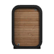 SaunaLife 2 Person Outdoor Sauna Cube Series Glass Front Thermo Wood
