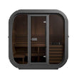 SaunaLife CL5G 4 Person Outdoor Cube Sauna Thermo Spruce Kit