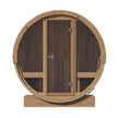 SaunaLife E7G Spruce 4 Person Barrel Sauna Outdoor Glass Front