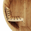 SaunaLife E7G Spruce 4 Person Barrel Sauna Outdoor Glass Front
