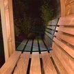 SaunaLife E7G Spruce 4 Person Barrel Sauna Outdoor Glass Front