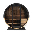 4 Person Outdoor Barrel Sauna Thermo Spruce Glass Front