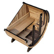 4 Person Outdoor Barrel Sauna Thermo Spruce Glass Front