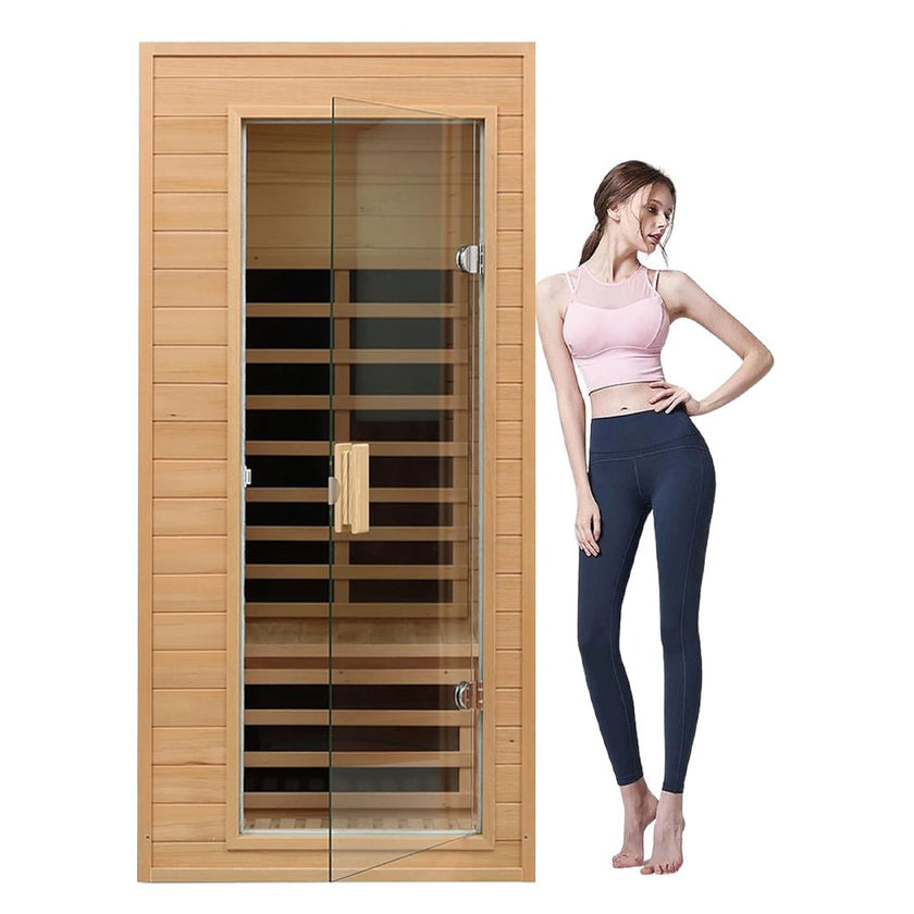 Premium 1 Person Low EMF Far Infrared Hemlock Sauna