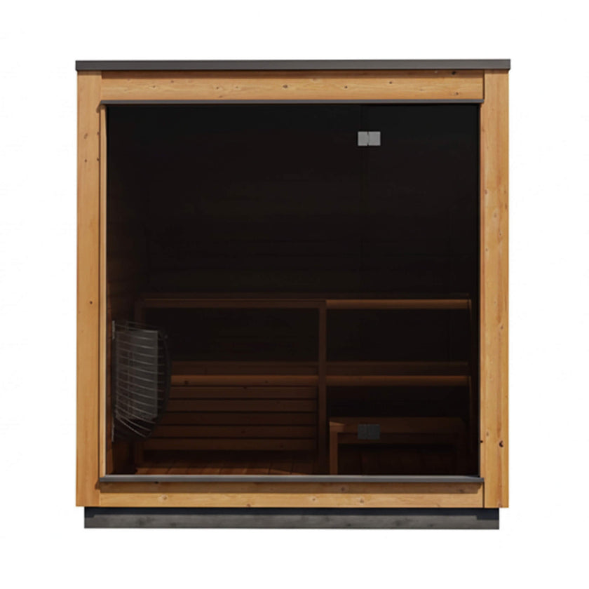 Thermasol Nordic Dawn 4-Person Outdoor Sauna Cabin | Fully Assembled Thermo-Pine Traditional Sauna