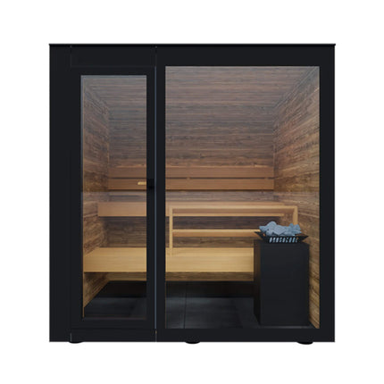 ThermaSol 4 Person Outdoor Sauna Cabin Fully Assembled Glass Front (Made to Order)