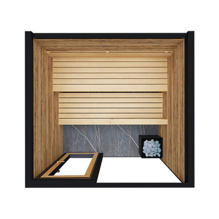 ThermaSol 4 Person Outdoor Sauna Cabin Fully Assembled Glass Front (Made to Order)
