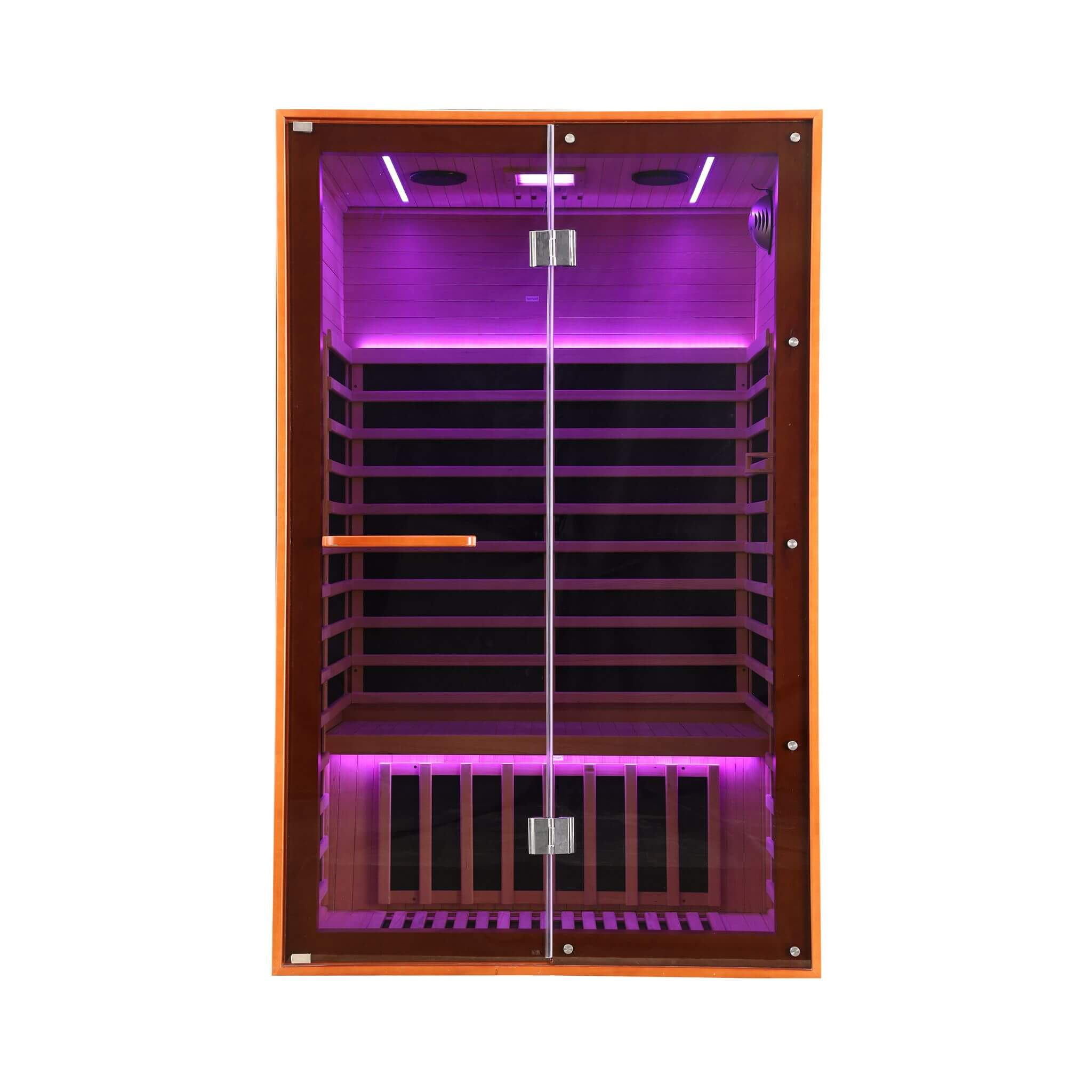 2 Person Infrared Sauna Canadian Hemlock Glass Front