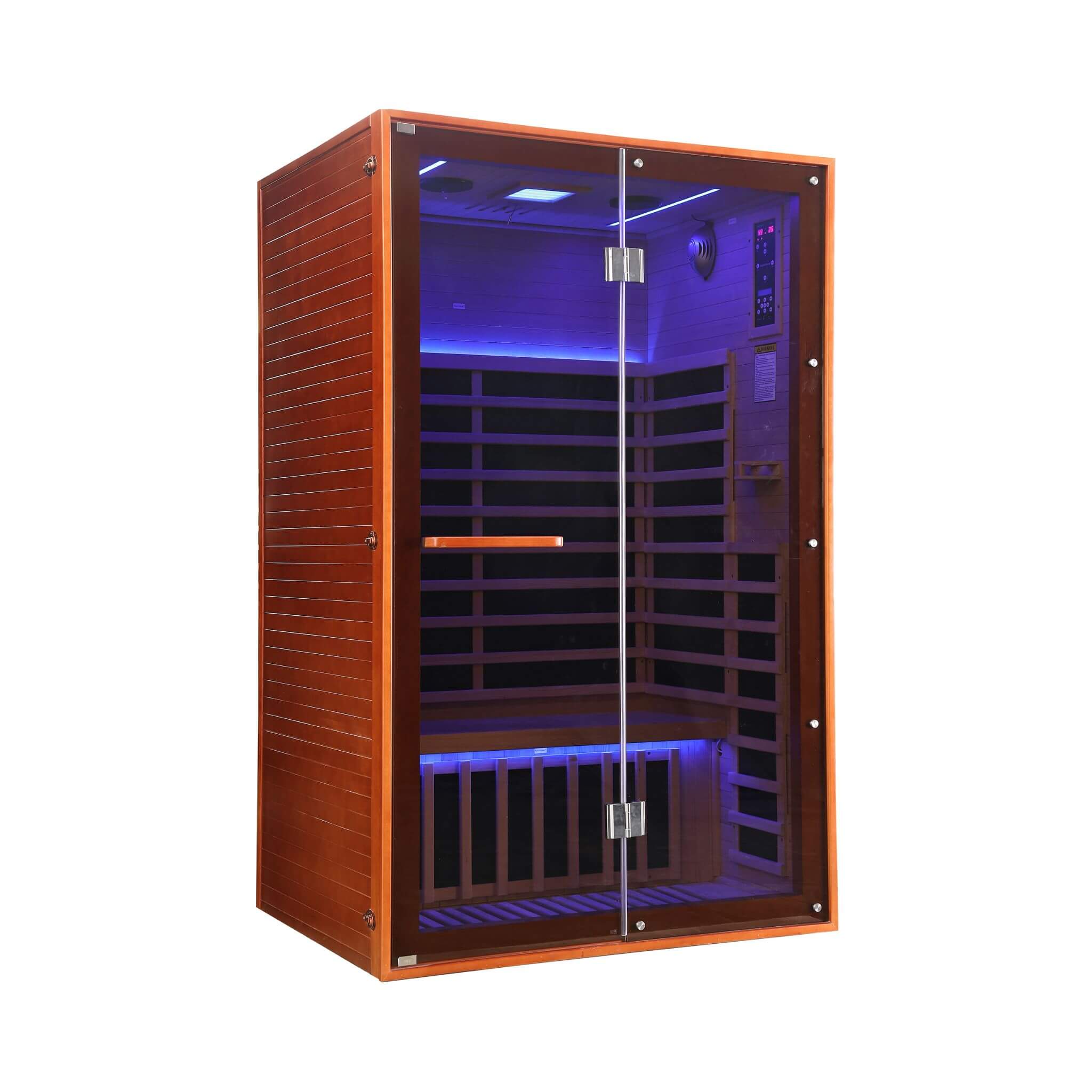 2 Person Infrared Sauna Canadian Hemlock Glass Front