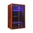 2 Person Infrared Sauna Canadian Hemlock Glass Front