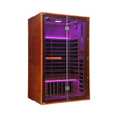 2 Person Infrared Sauna Canadian Hemlock Glass Front
