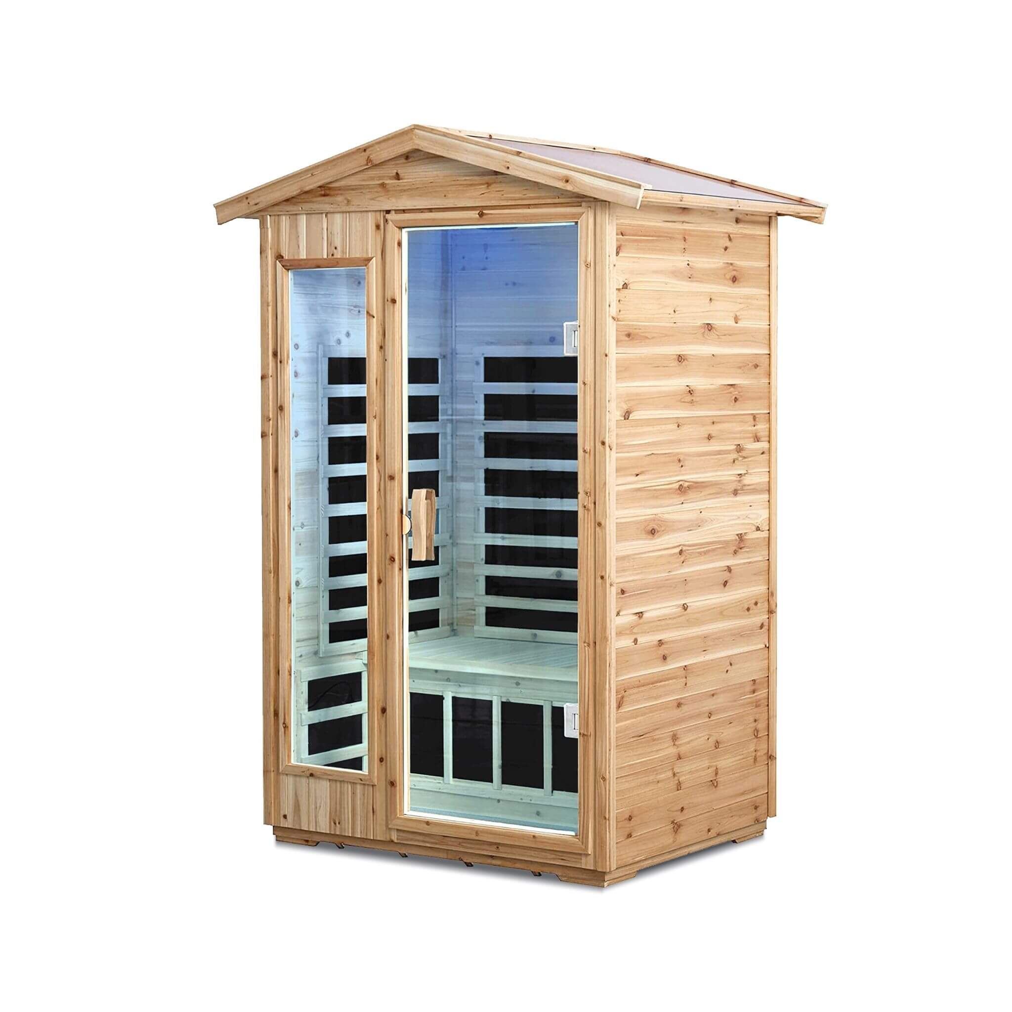 Thermora 2-Person Outdoor Infrared Sauna With Bluetooth Audio And LED Lighting