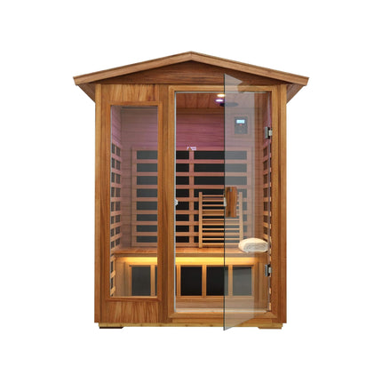 Thermora Bluetooth 2 Person Mahogany Outdoor Infrared Sauna