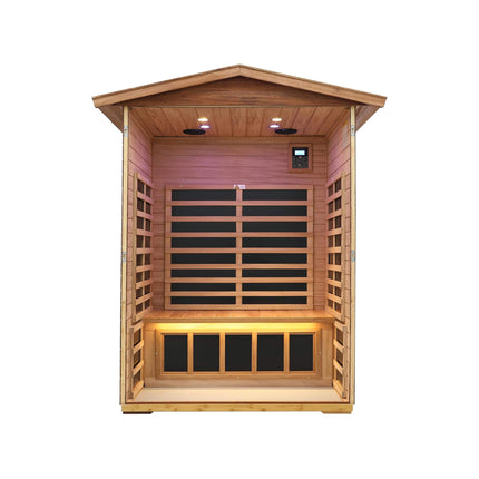 Thermora Bluetooth 2 Person Mahogany Outdoor Infrared Sauna