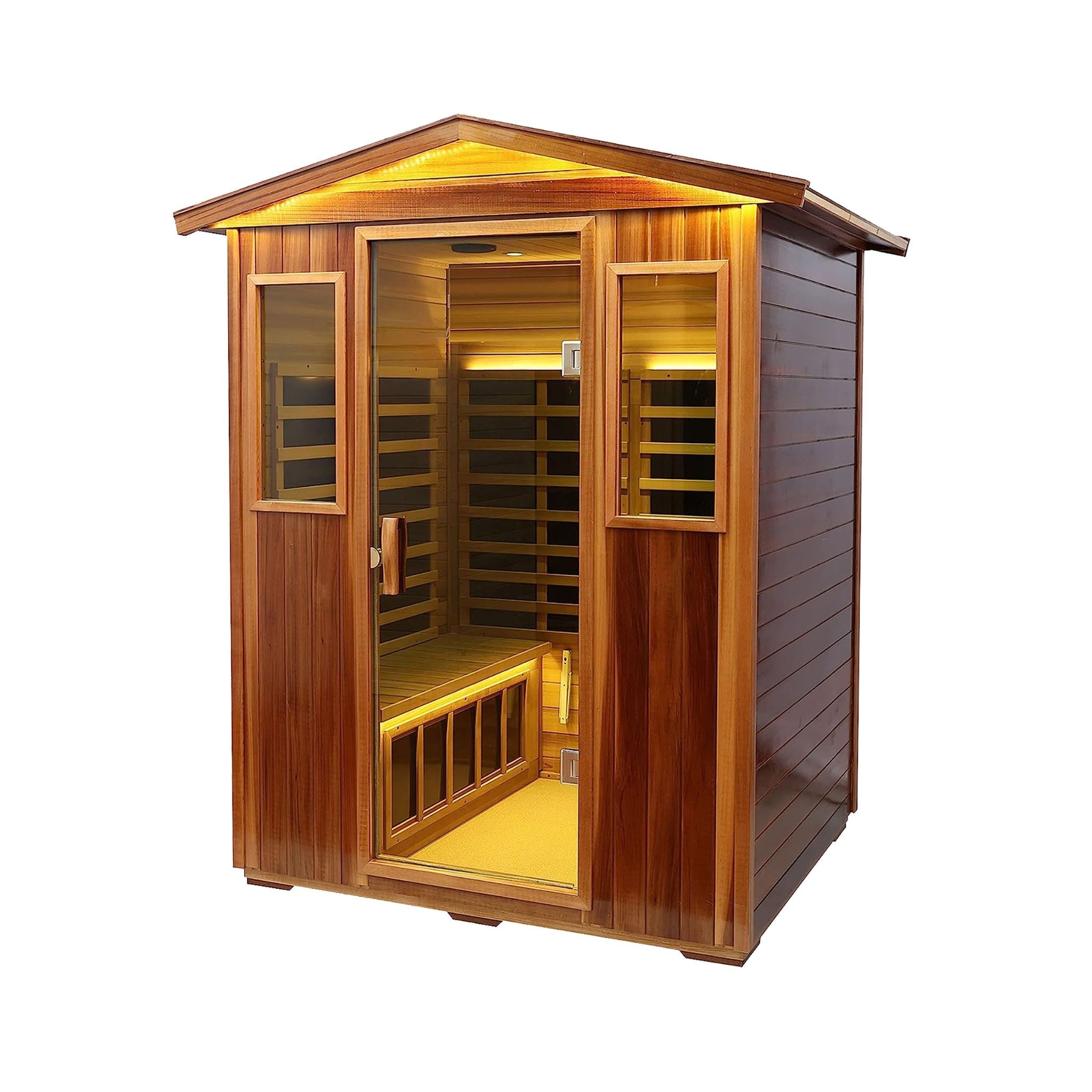 Bluetooth Thermora 4 Person Outdoor Infrared Hemlock Sauna