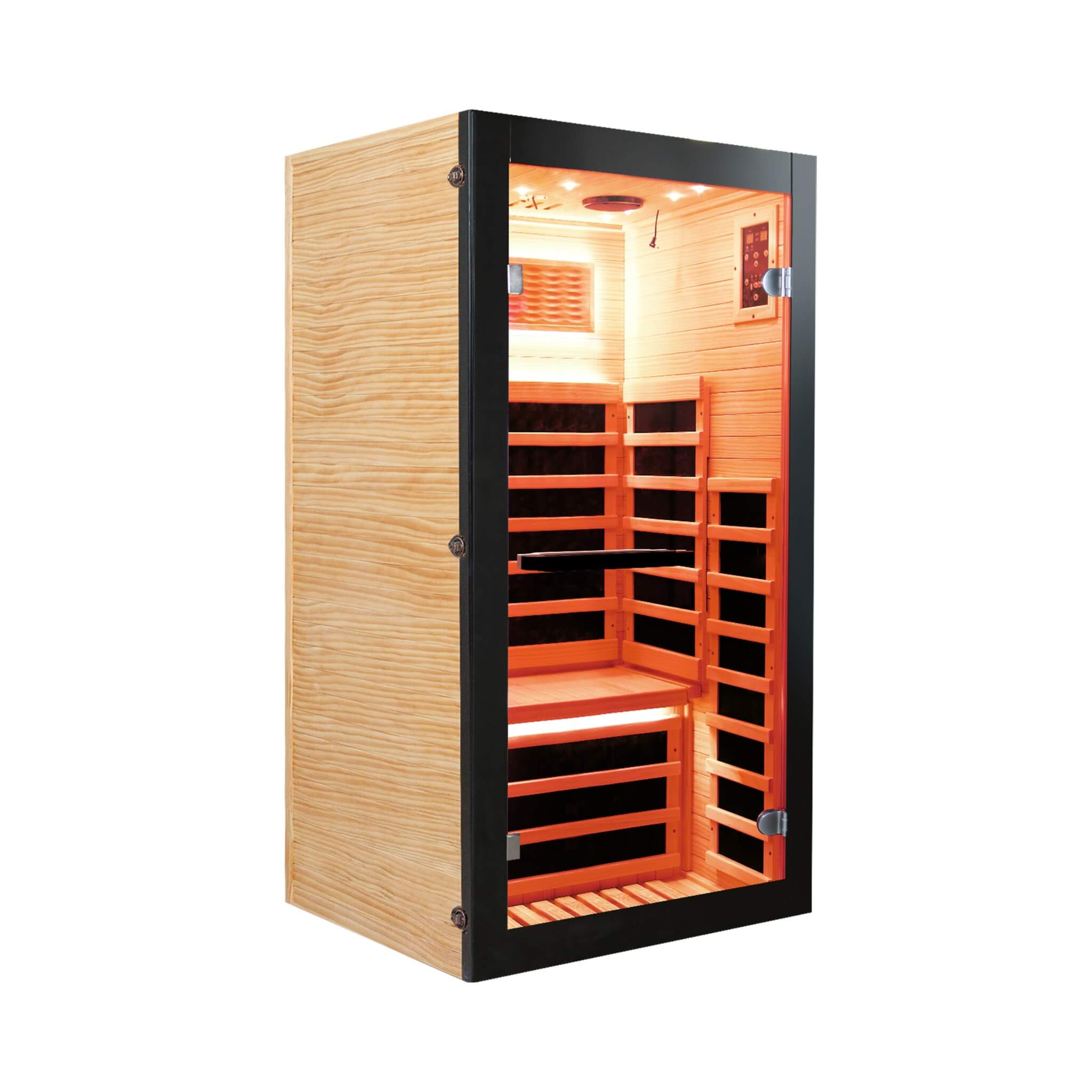 Thermora 1 Person Chilean Pine Infrared Sauna Cabin for Home
