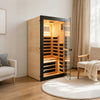 Thermora 1 Person Chilean Pine Infrared Sauna Cabin for Home