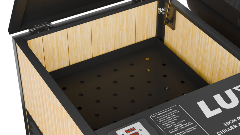 RevX Acrylic X Tub Cold Plunge + LUX High Performance Chiller and Filtration System