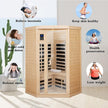 2 Person Corner Infrared Cedar Sauna with Bluetooth Speakers