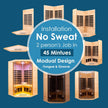 2 Person Corner Infrared Cedar Sauna with Bluetooth Speakers